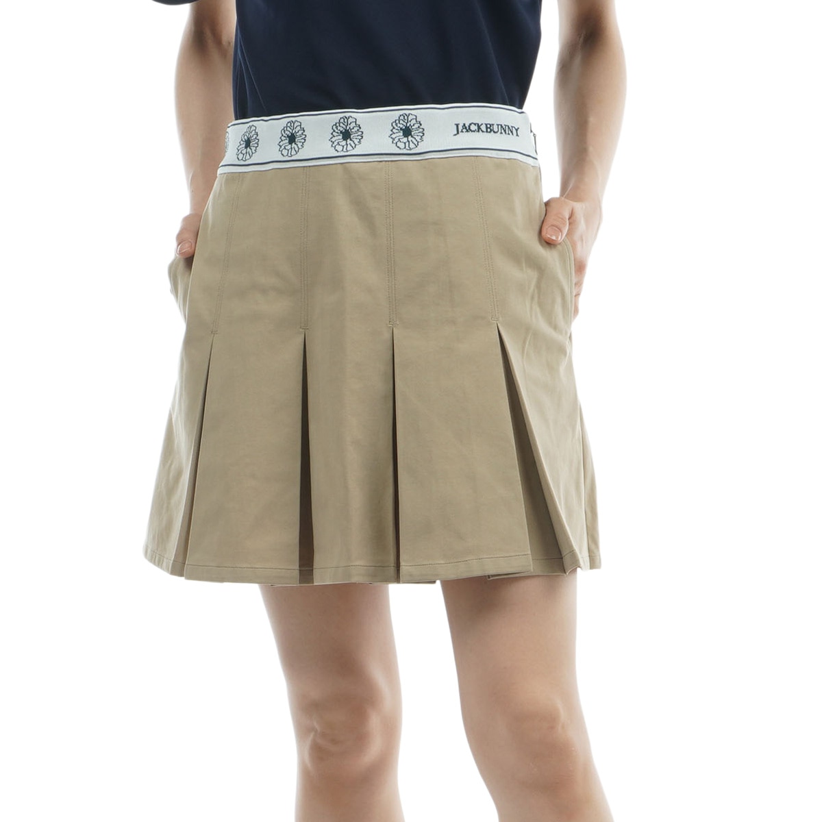 wondershape ヘリンボーンジャージプリーツスカート レディス(スカート