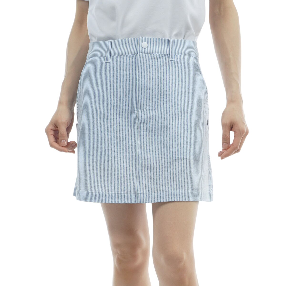 差込 吸水速乾 ストライプ ストレッチスカート レディス(スカート