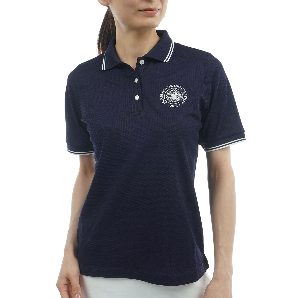 ポップコーン鹿の子 半袖ポロシャツ レディス(半袖シャツ・ポロシャツ