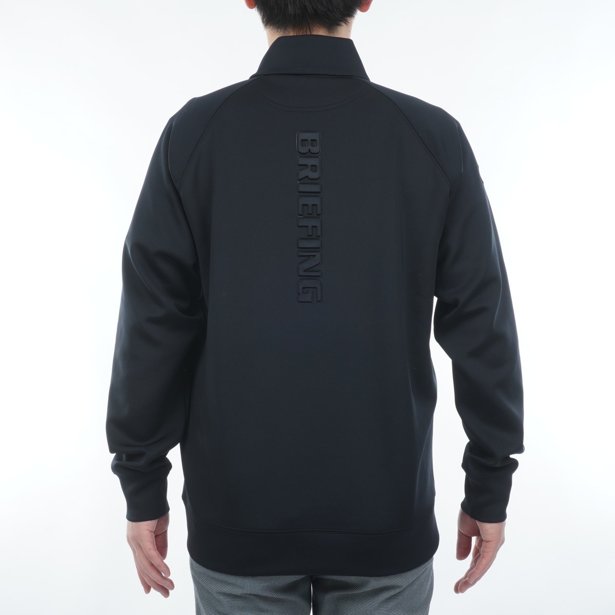 ストレッチ 3Dロゴ ハーフジップミドラー(中間着(セーター、トレーナー