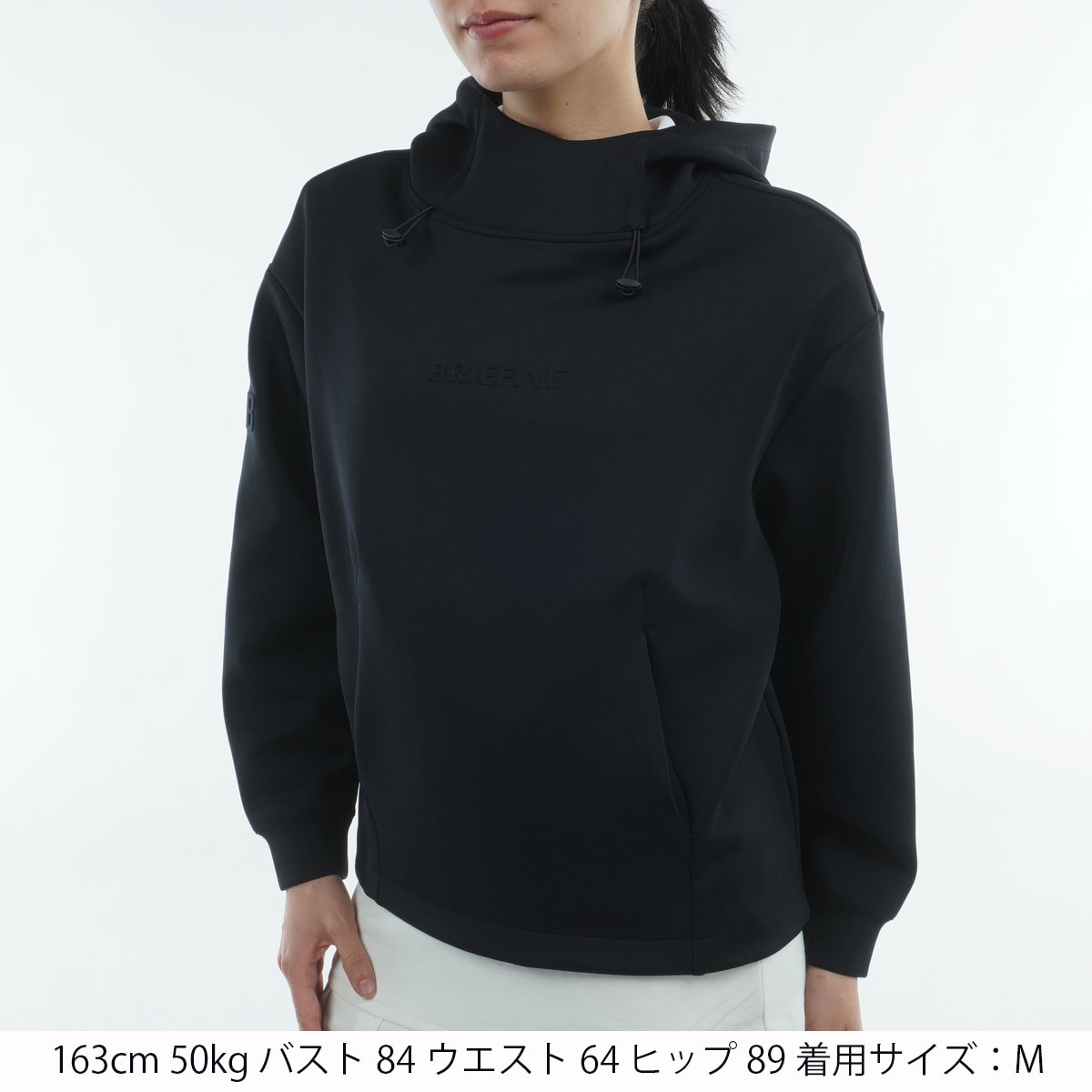 ストレッチ 3Dロゴ フーディー レディス(中間着(セーター、トレーナー