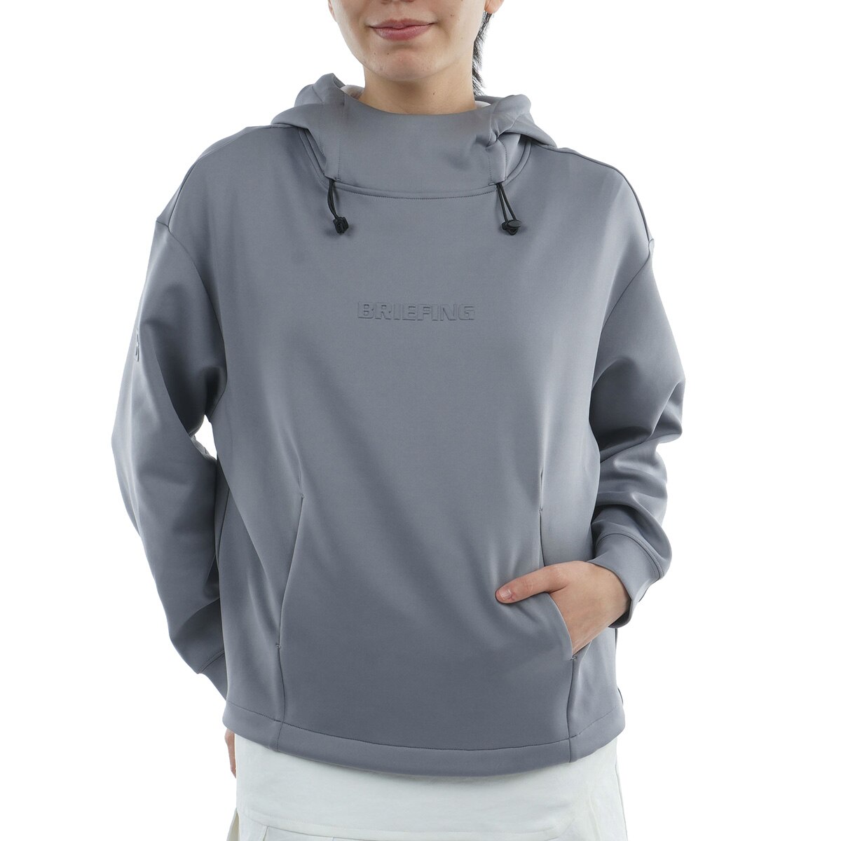 ストレッチ 3Dロゴ フーディー レディス(中間着(セーター、トレーナー