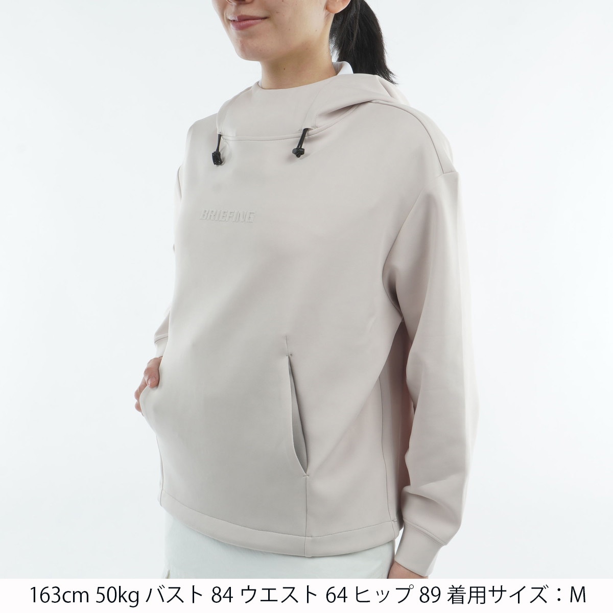 ストレッチ 3Dロゴ フーディー レディス(中間着(セーター、トレーナー