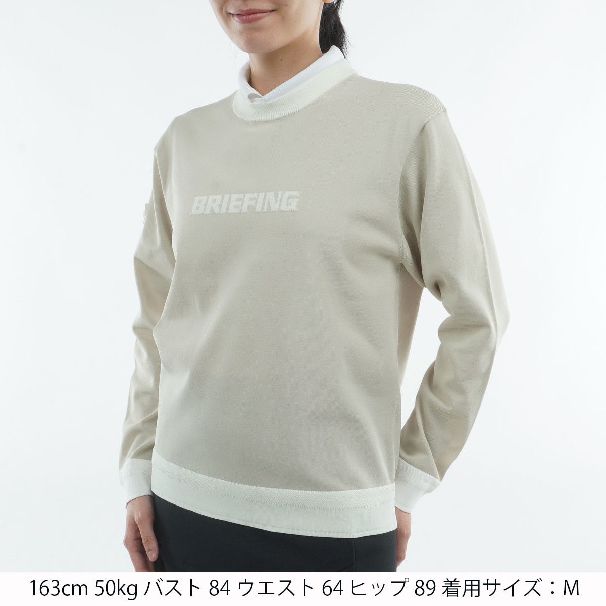 WR バイカラー クルーネックセーター レディス(中間着(セーター