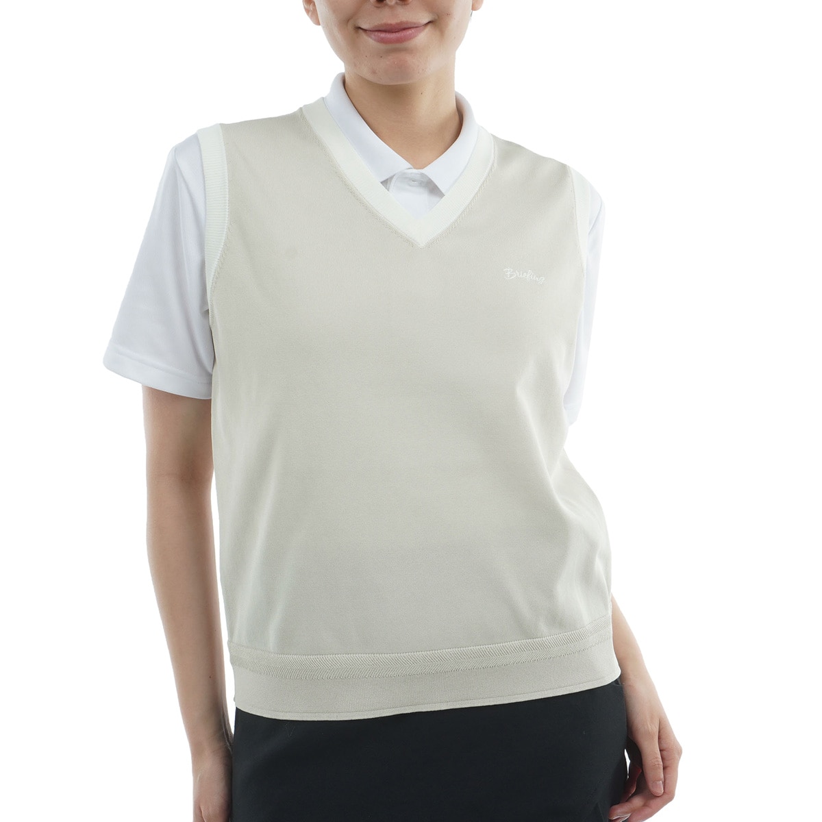 WR バイカラー Vネックニットベスト レディス(ベスト)|BRIEFING