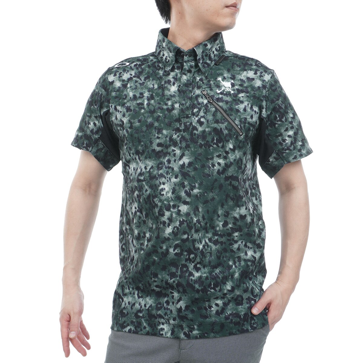 スカル ストレッチ ABSTRACT SPOTTED 半袖ポロシャツ(半袖シャツ