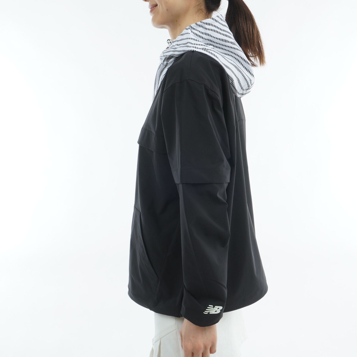 ストレッチ ソフトシェル 2WAYハーフジッププルオーバーフーディー