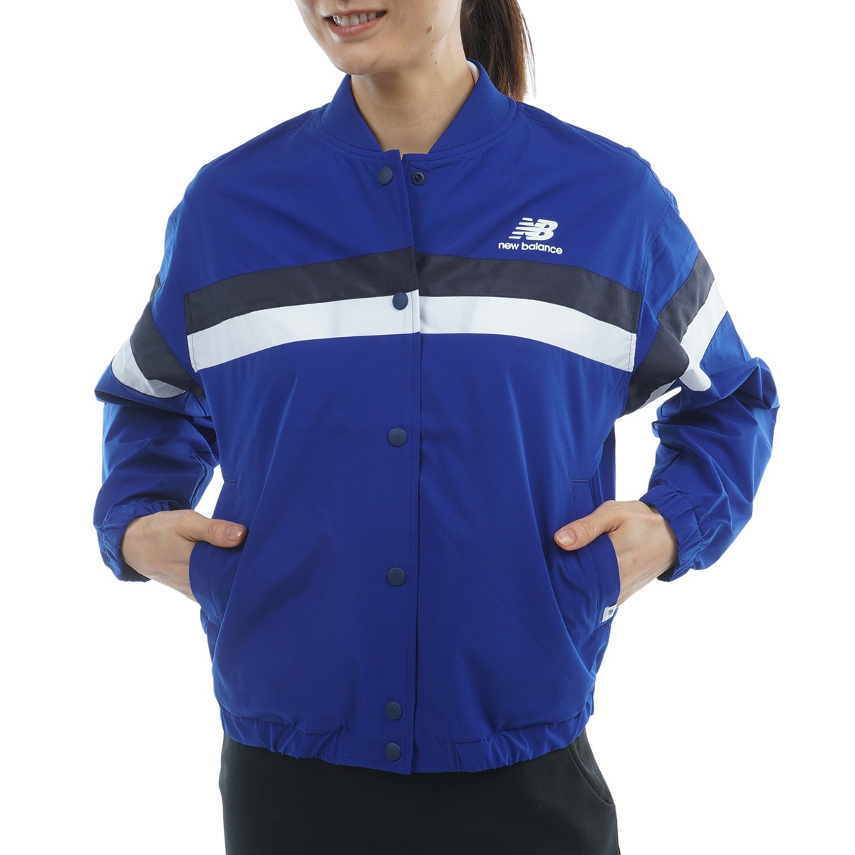 ストレッチ マットタフタ リブカラーブルゾン レディス(アウター