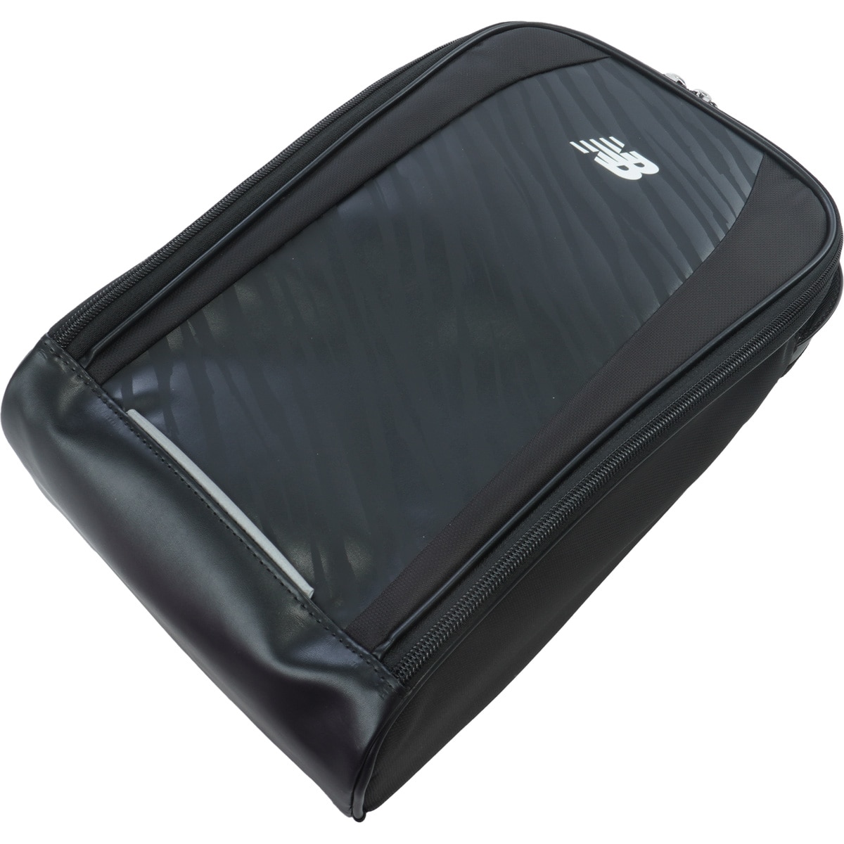 シンセティックレザー×トーナルゼブラプリント シューズケース