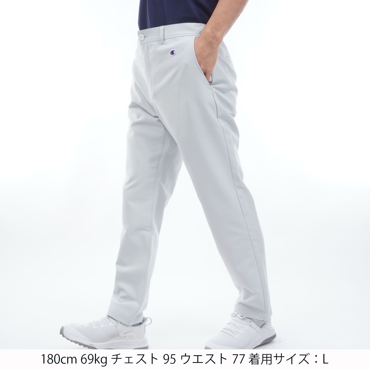 ストレッチスムースクロス ウエストゴム入り仕様 ベルトループ付き