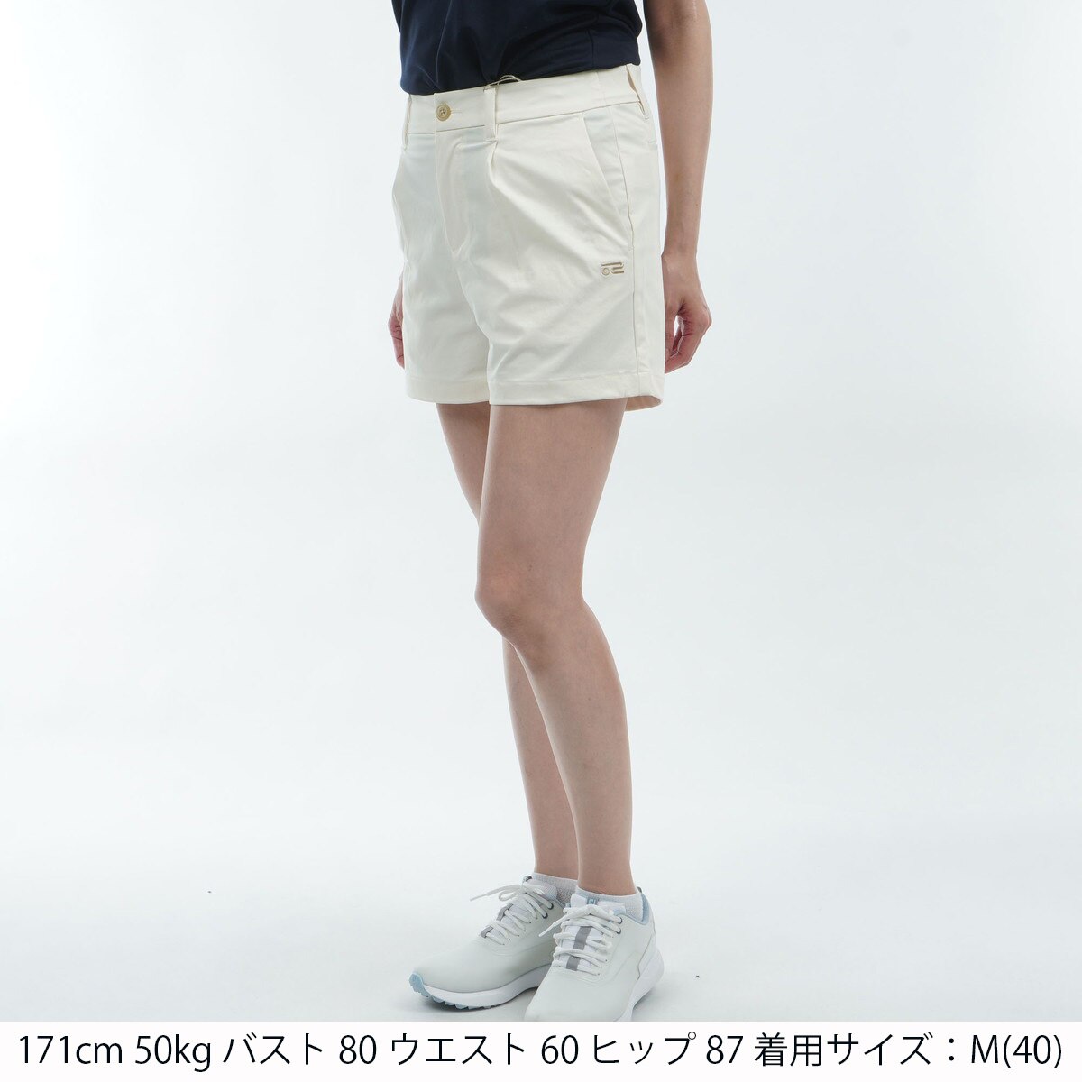 ストレッチ ワンタックチノショートパンツ レディス(ハーフパンツ