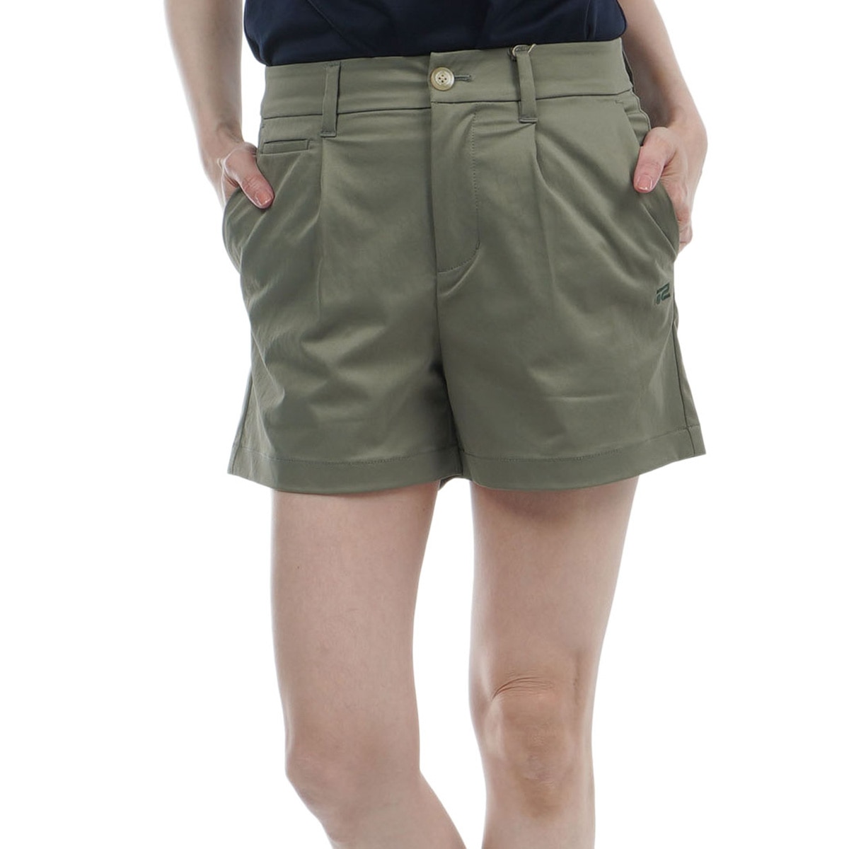 ストレッチ ワンタックチノショートパンツ レディス(ハーフパンツ