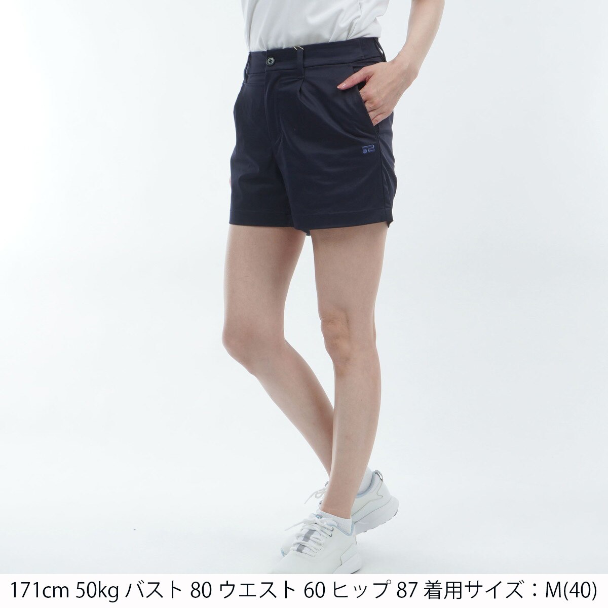 ストレッチ ワンタックチノショートパンツ レディス(ハーフパンツ