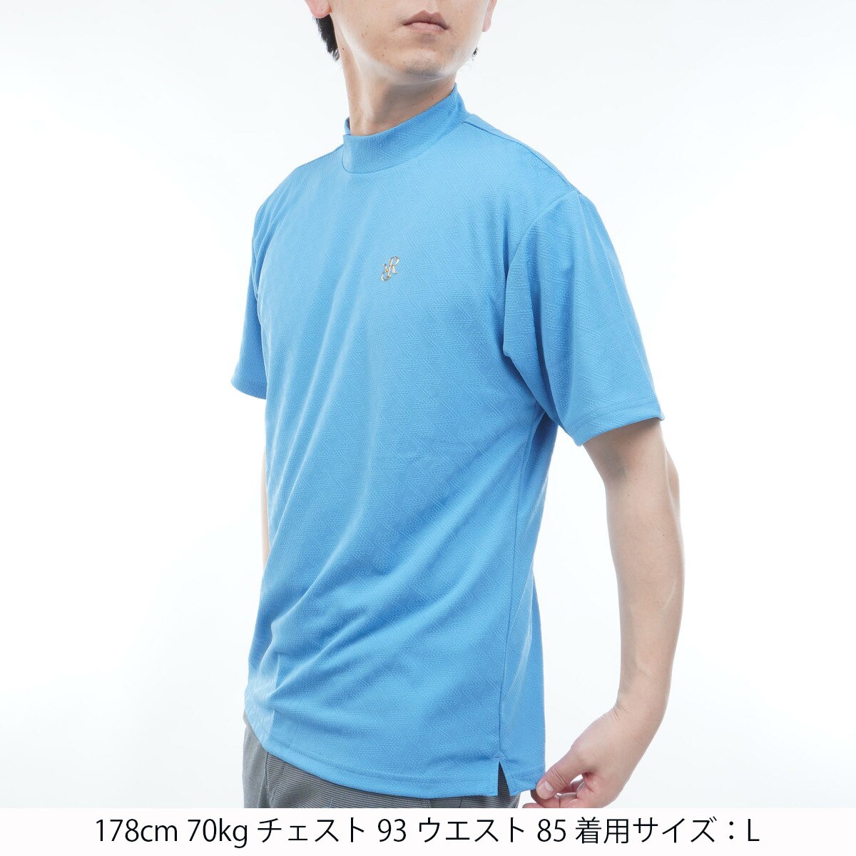 ジャカードモックネック半袖シャツ(半袖シャツ・ポロシャツ