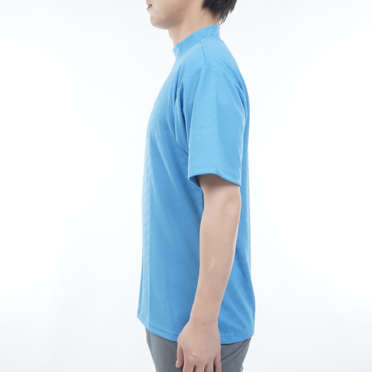 ☆【RESURRECTIONレザレクション】☆モックネックシャツ半袖★試着のみ★ ジャカードモックネック半袖シャツ(半袖シャツ・ポロシャツ