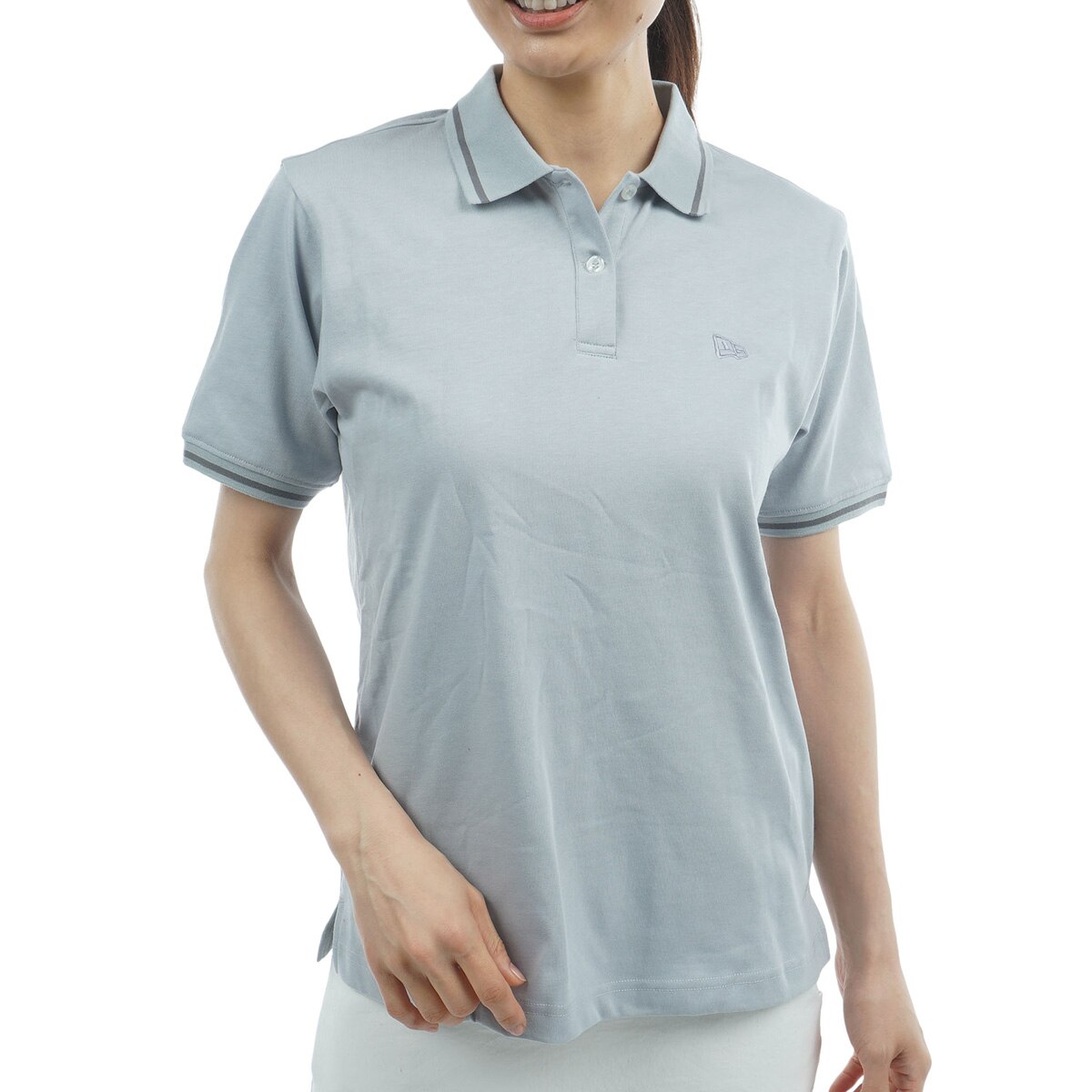 TGFW ストライプカラー 半袖ポロシャツ レディス(半袖シャツ