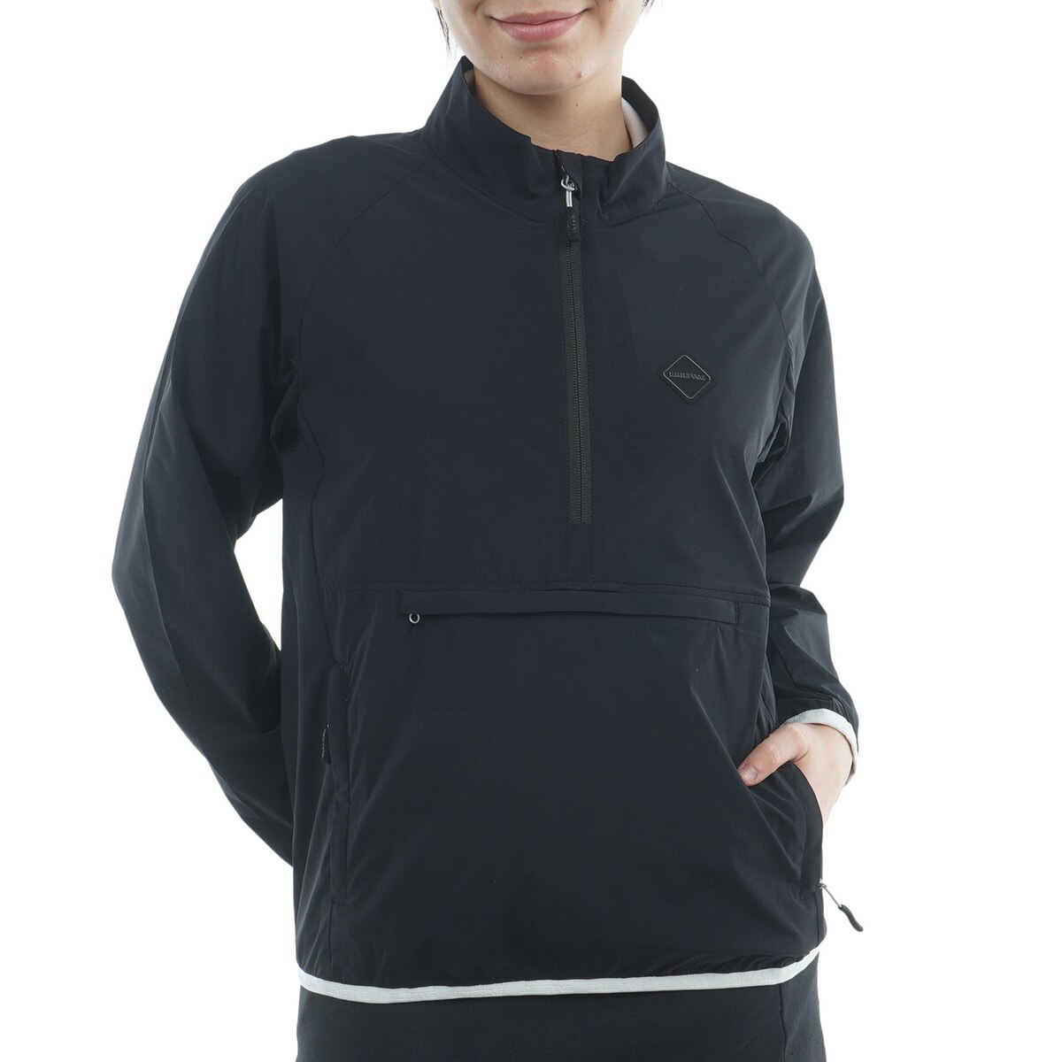 ストレッチ ポケッタブルウインドハーフジップブルゾン レディス