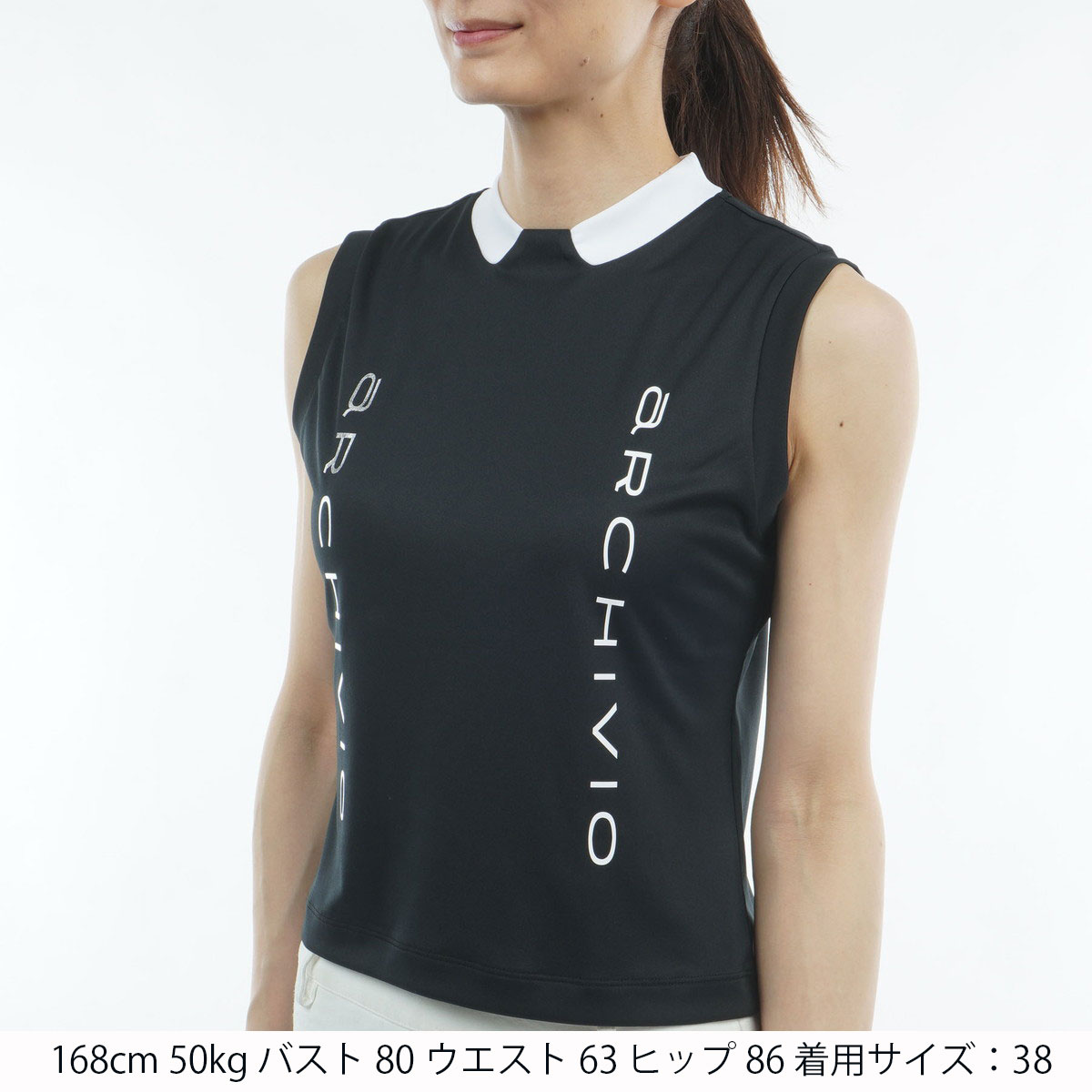 ダブルロゴUVノースリーブプルオーバーシャツ レディス(半袖シャツ