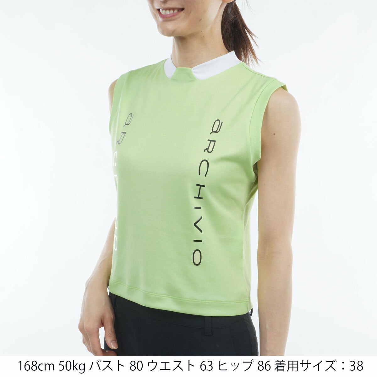 ダブルロゴUVノースリーブプルオーバーシャツ レディス(半袖シャツ