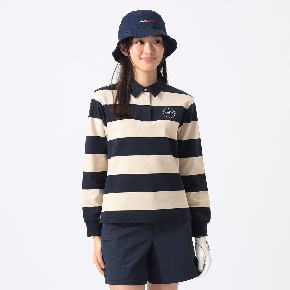 希少コラボ•美品【ビームスゴルフ×プレイボーイ】ゴルフウェア／ロゴ総柄ポロシャツ 希少コラボ•美品【ビームスゴルフ×プレイボーイ】ゴルフウェア／ロゴ総