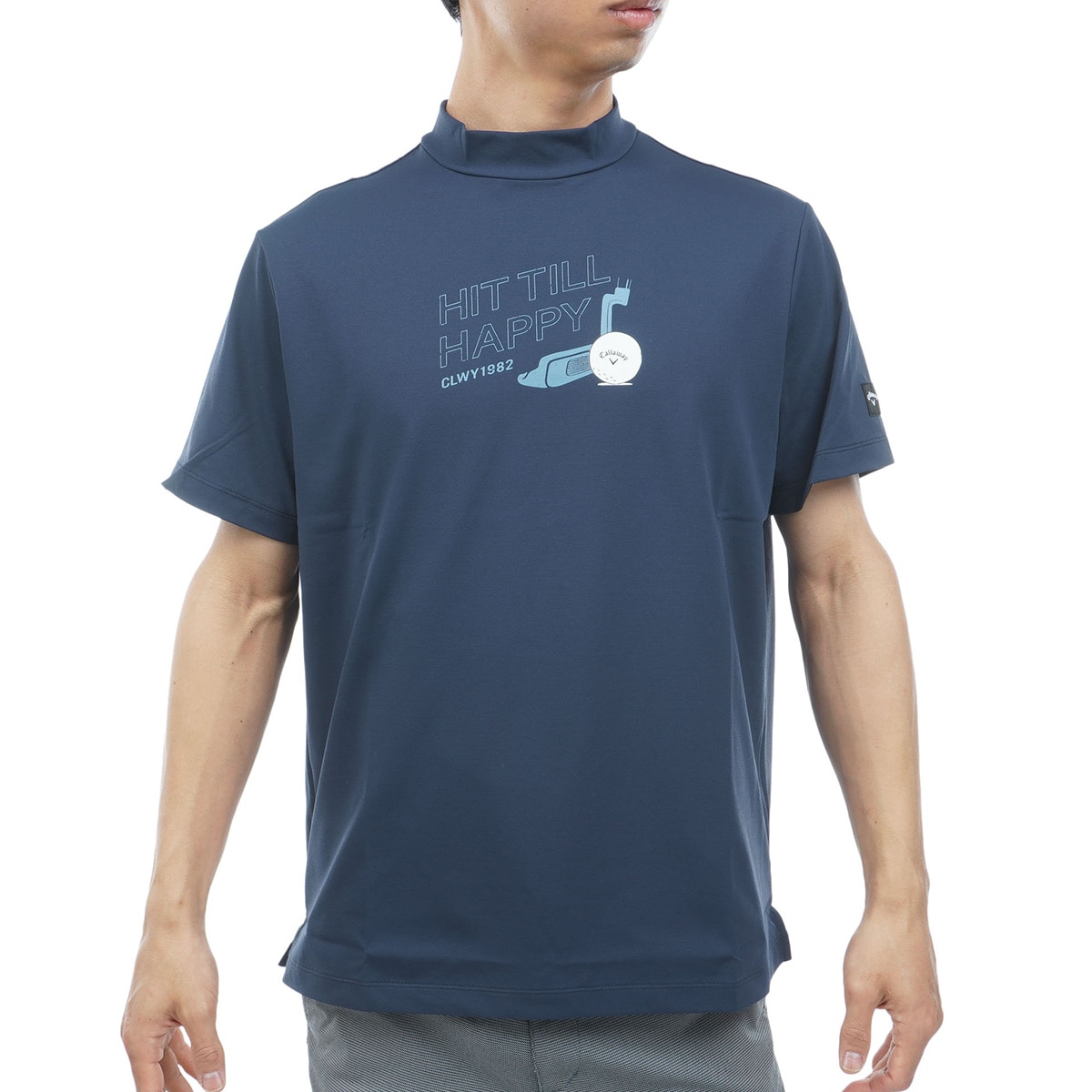 3℃ Cool-Lined Relaxed Short Sleeve Mock Neck Shirt (Short Sleeve