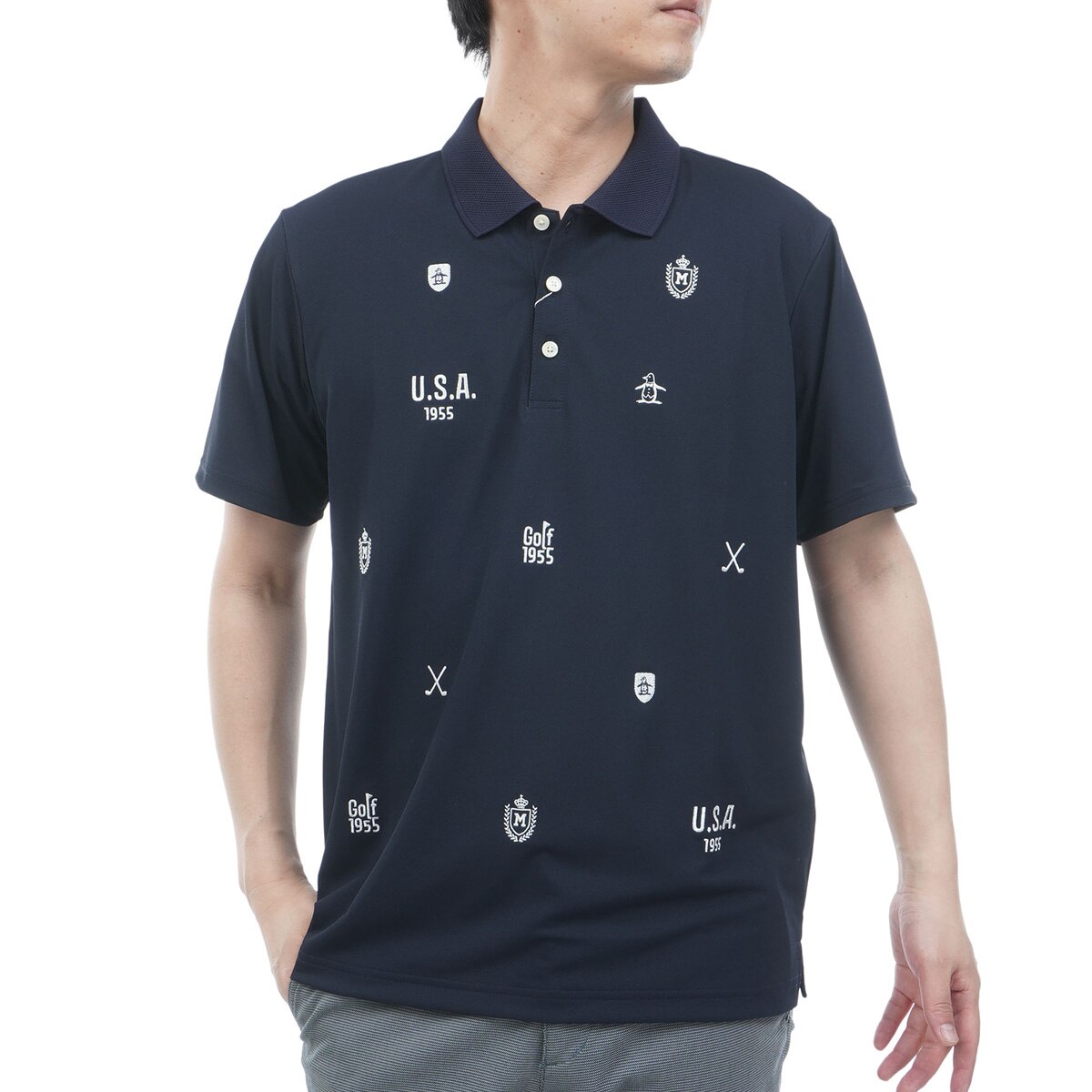 マンシングウェア ゴルフウェア 半袖シャツ メンズ 半袖ポロシャツ Munsingwear XSG1712 ホワイト LLサイズ.