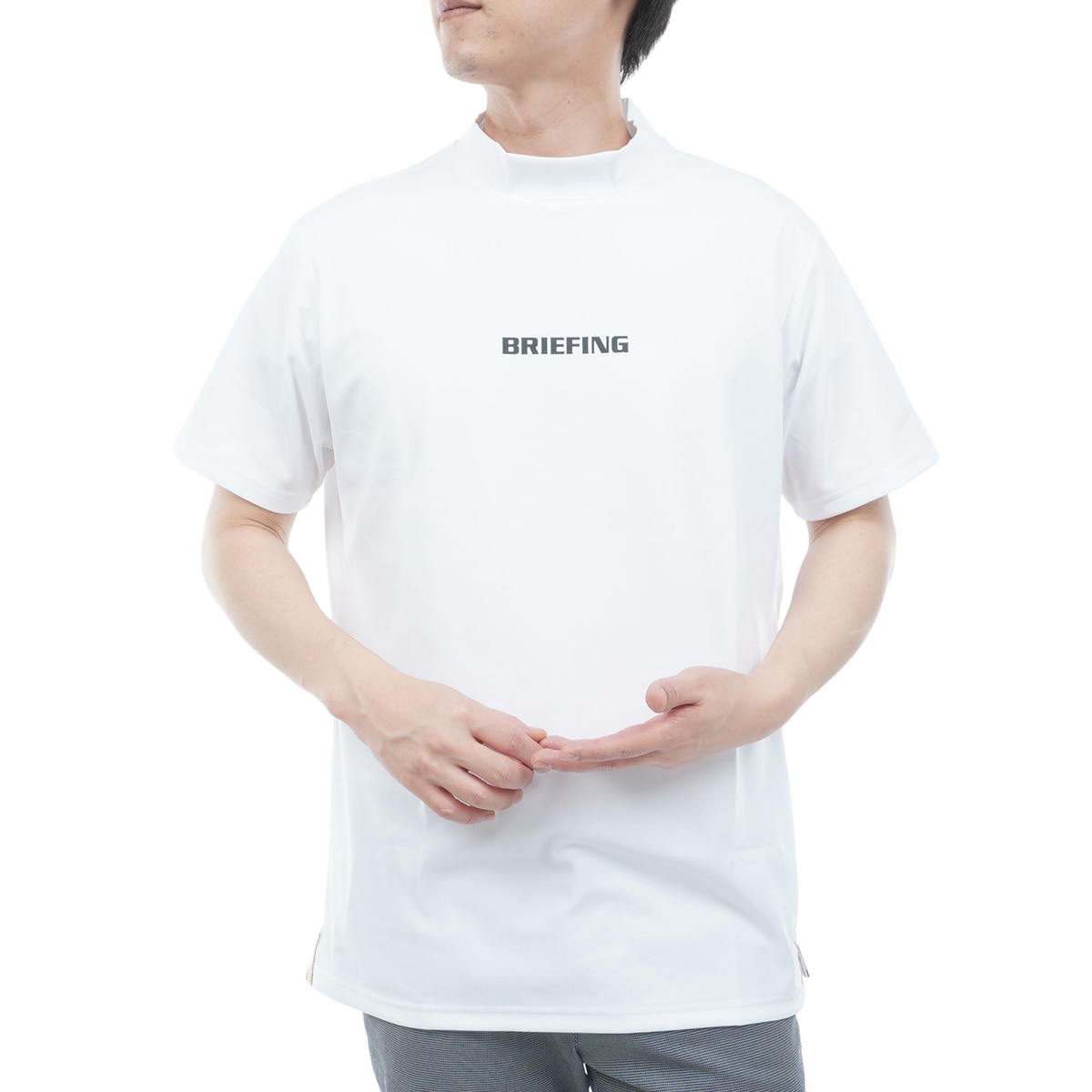 【未使用品】　BRIEFING ツアーハイネック　ホワイトMサイズ MS ツアー ハイネック半袖シャツ(半袖シャツ・ポロシャツ)|BRIEFING
