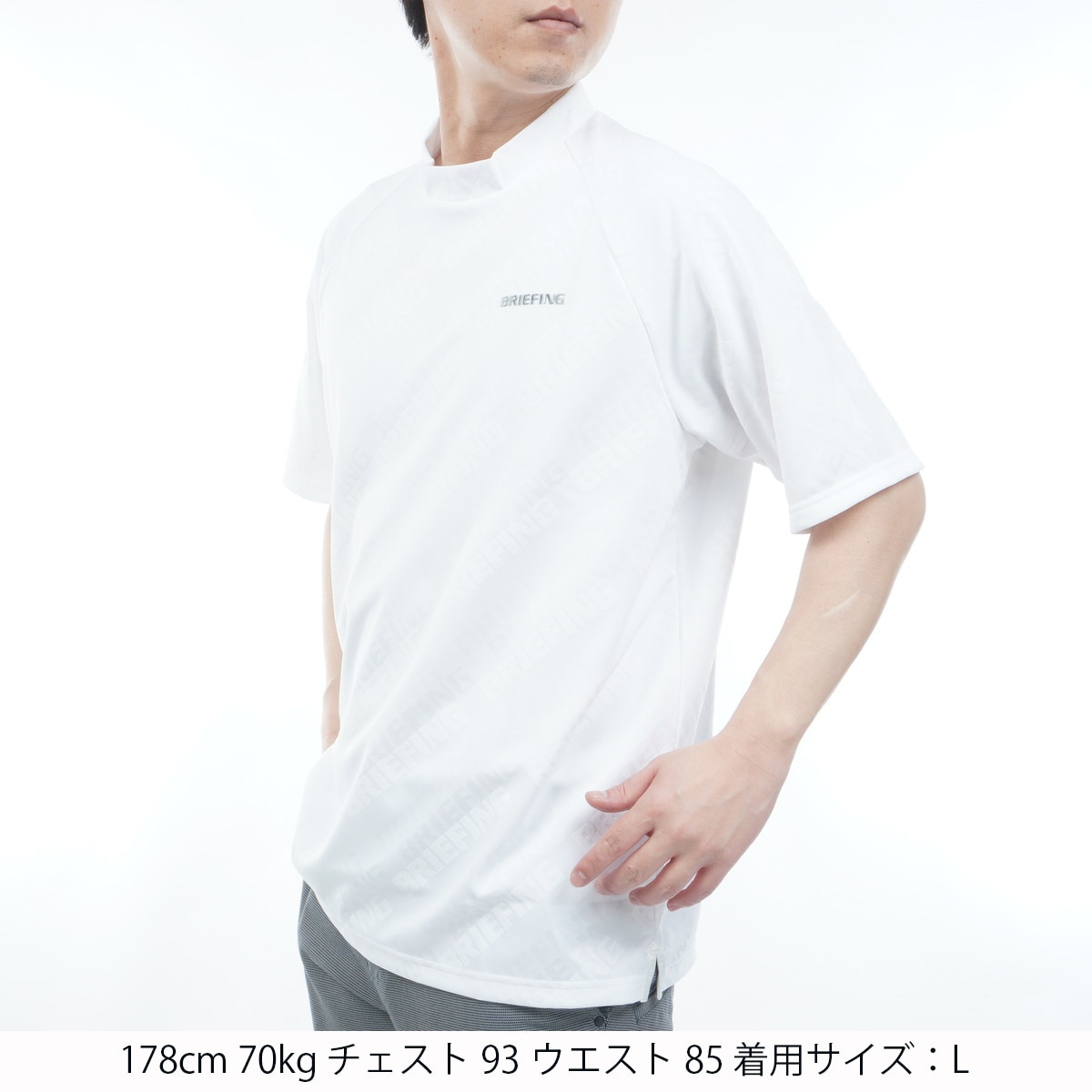 BRIEFINGGOLFブリーフィングゴルフシャドーストライプハイネックシャツⓂ BRIEFING MS BRIEFING ブリーフィング GOLF（ブリーフィングゴルフ） メンズウェア