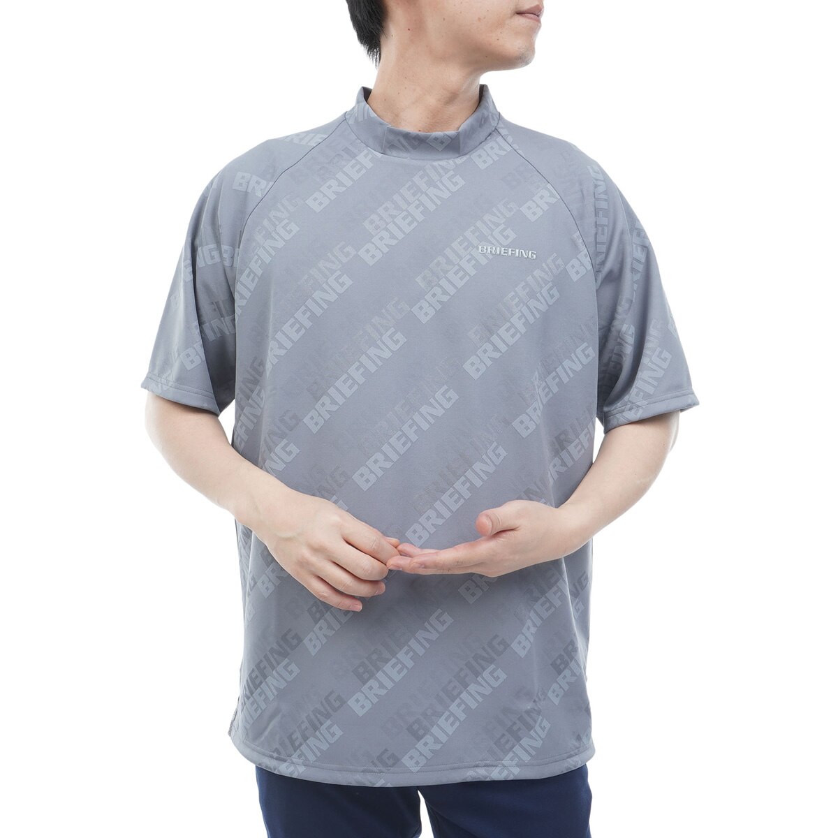 GOLF（ブリーフィングゴルフ） BRIEFING BRIEFINGGOLFブリーフィングゴルフシャドーストライプハイネックシャツⓂ ブリーフィング バイ BRIEFING メンズウェア