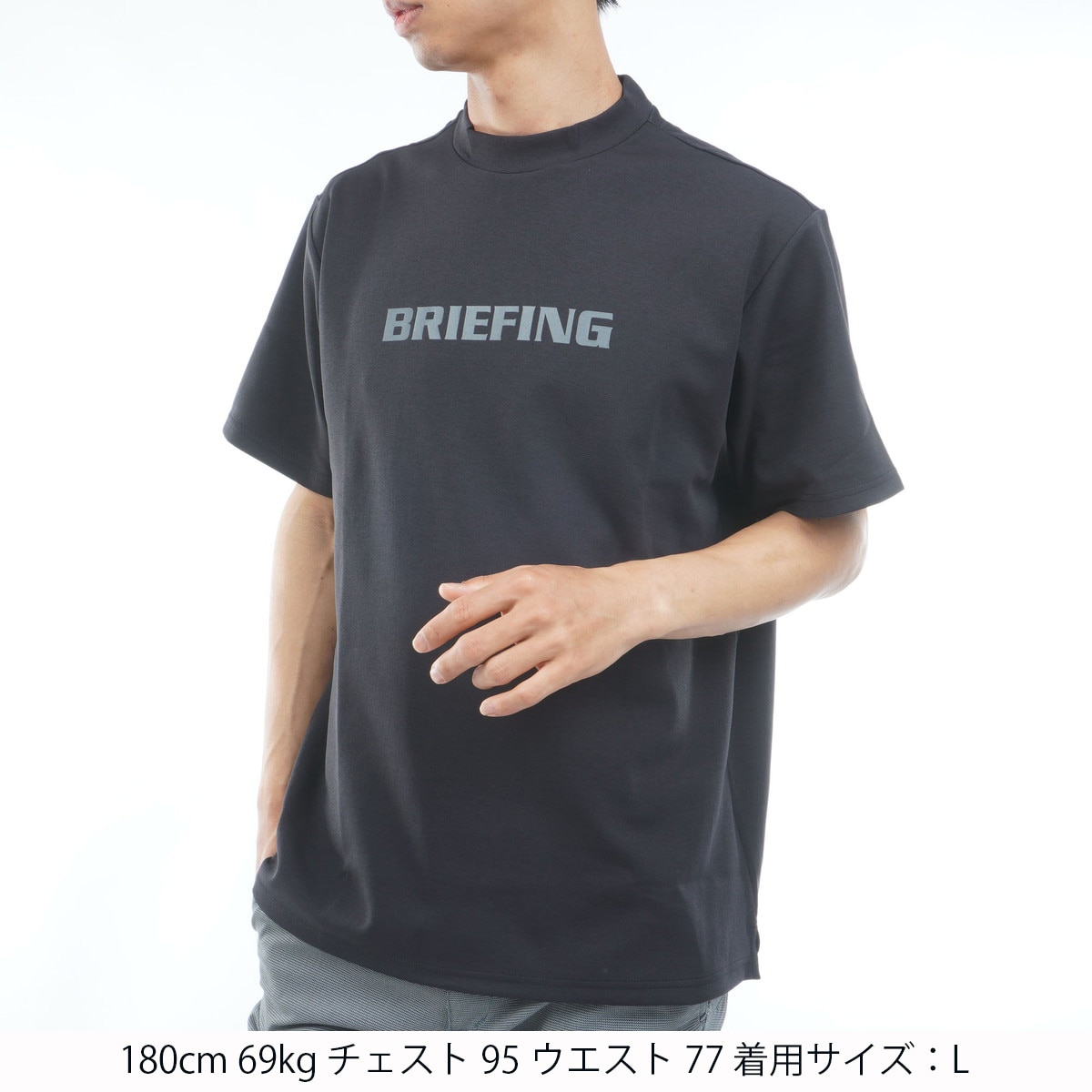 ストレッチ バックBGロゴ RF ハイネック半袖シャツ(半袖シャツ