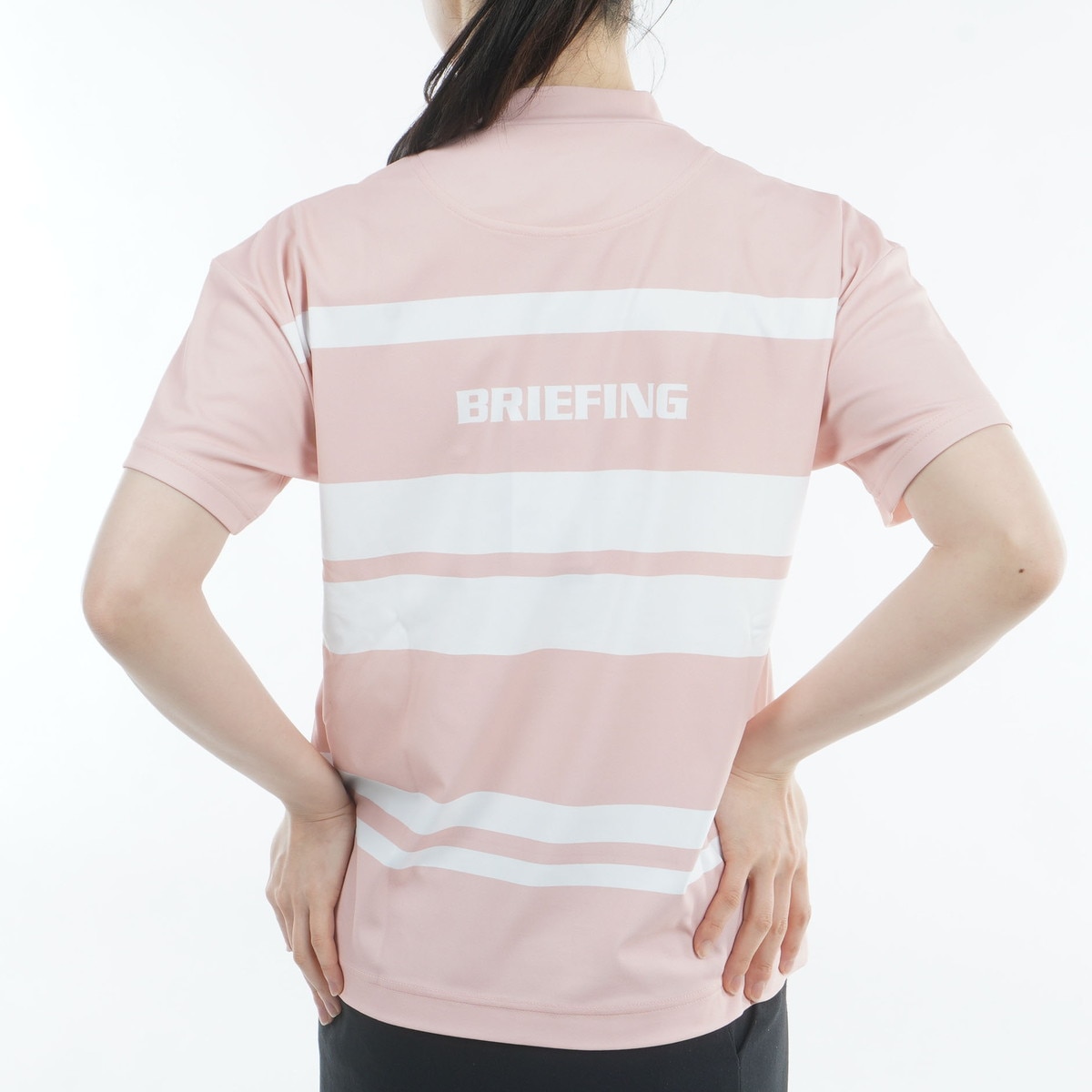 ハイネックポロシャツ ストライプ BRIEFING BRIEFING ブリーフィング BRIEFING GOLF（ブリーフィングゴルフ） レディースウェア