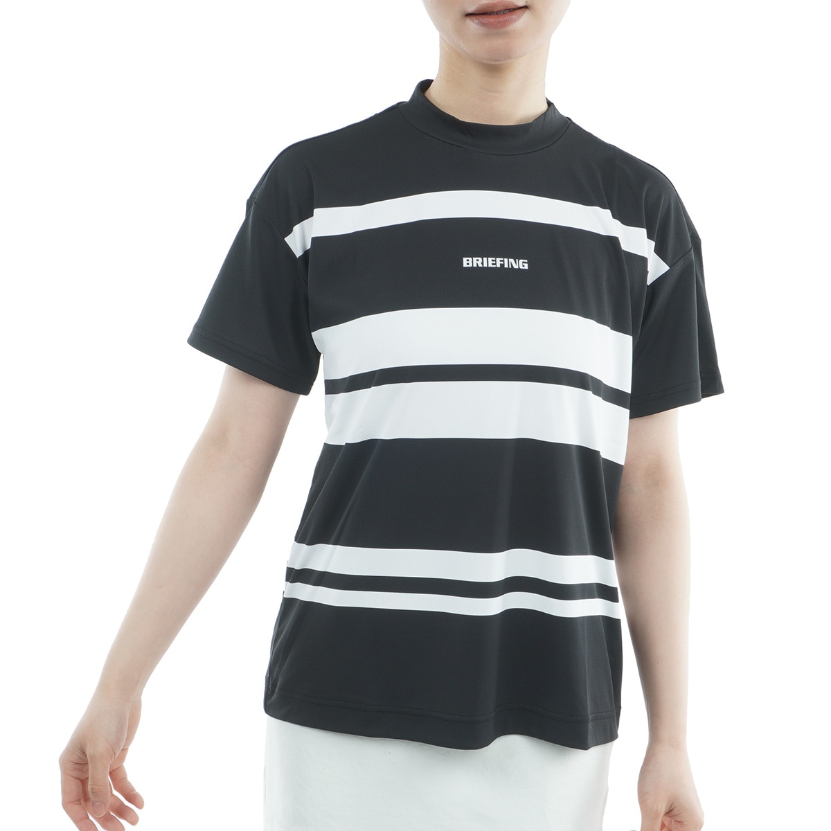 お値下げ中✨美品✨BRIEFING ハイネック シャツ 半袖 ブリーフィング 白 BRIEFING GOLF（ブリーフィングゴルフ） ブリーフィング ゴルフ モック