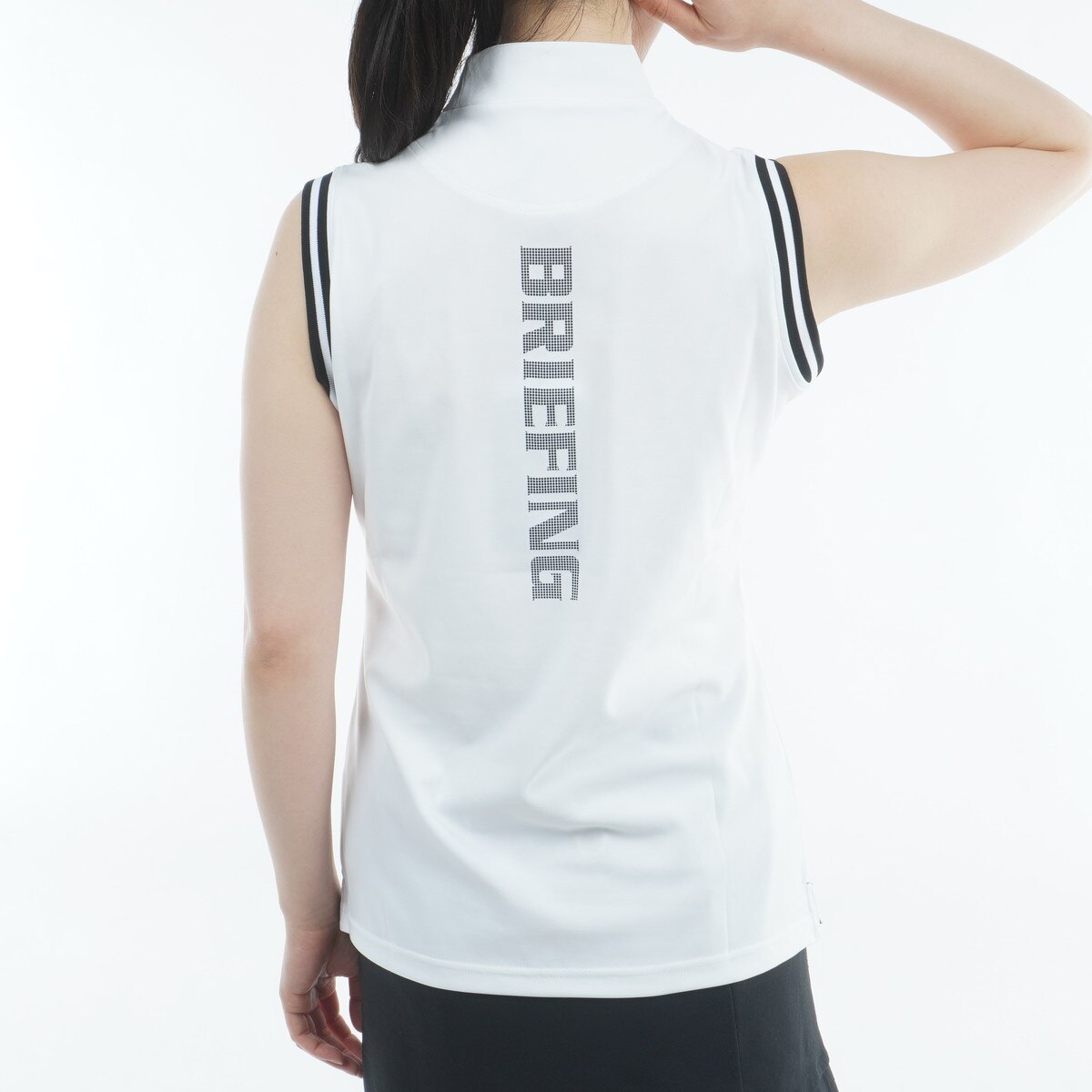 【新品タグ付】BRIEFING ノースリーブシャツ ホワイト ツアー ハイネックノースリーブシャツ レディス(半袖シャツ