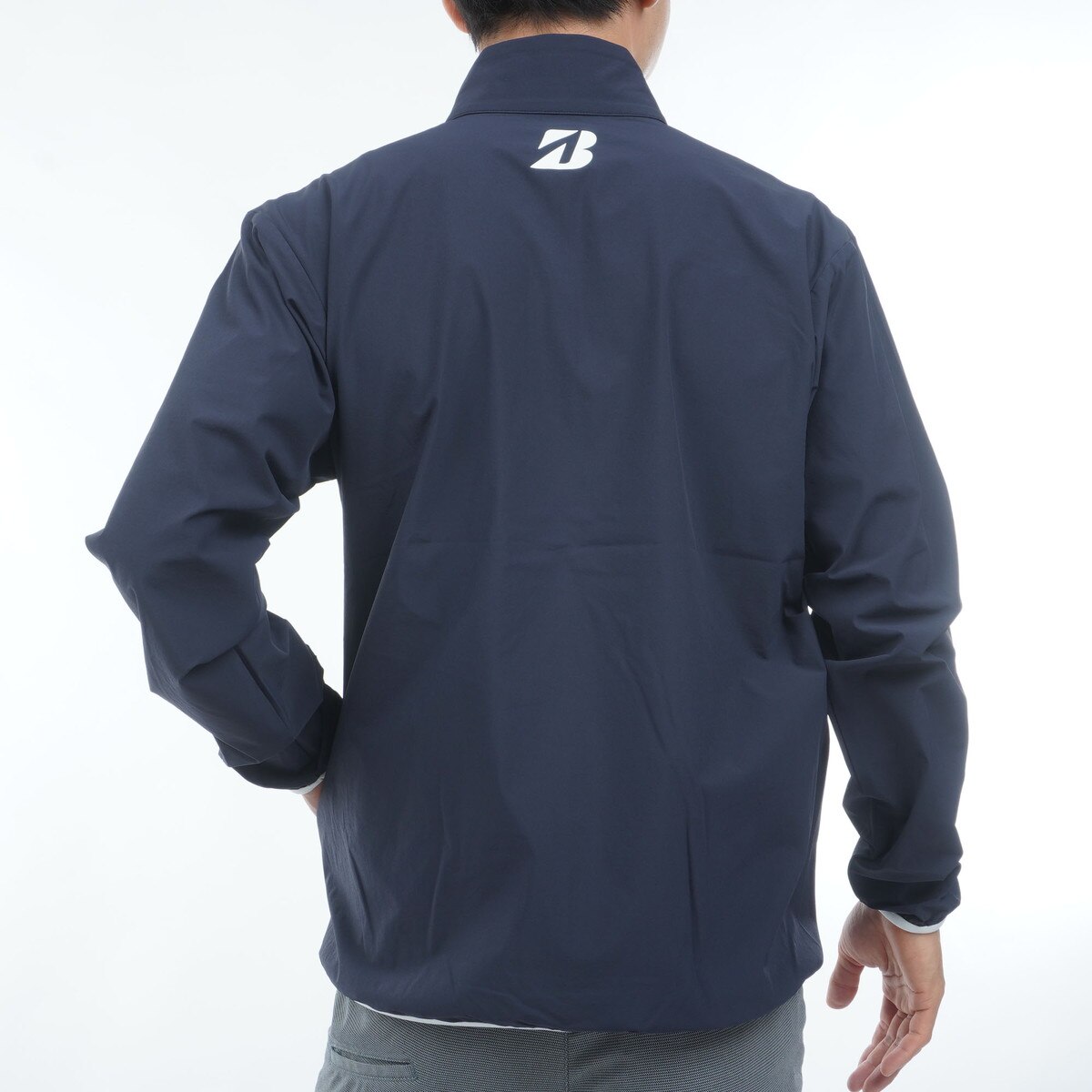 B-01 ストレッチ 長袖前開きブルゾン(アウター(ブルゾン、ウインド