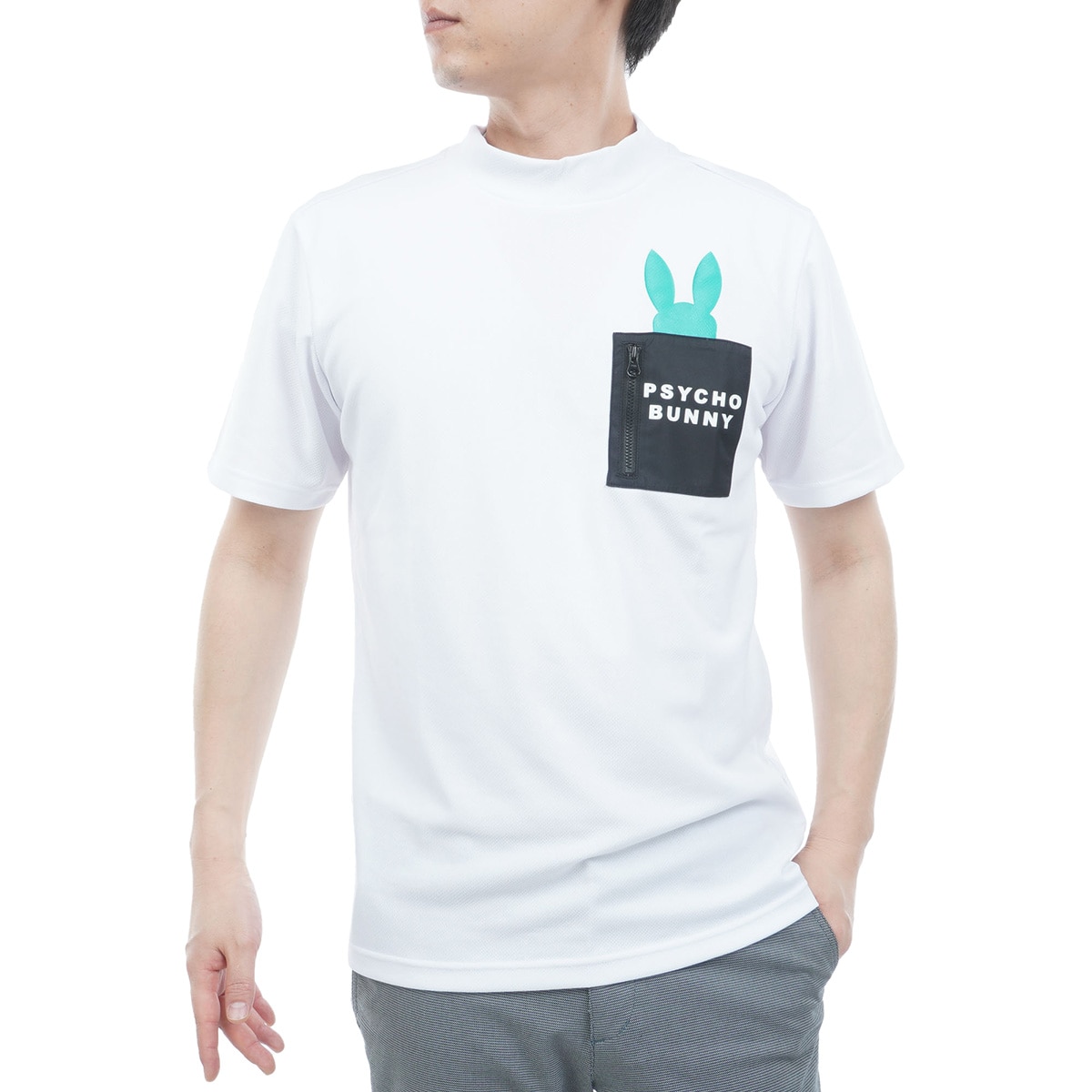 GOLF ポケットバニー モックネック半袖Tシャツ(半袖シャツ・ポロシャツ