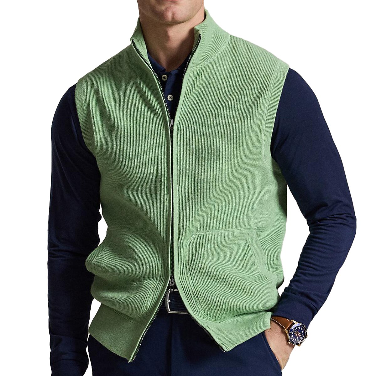 RLX パフォーマンス フルジップ モックネックセーターベスト(ベスト