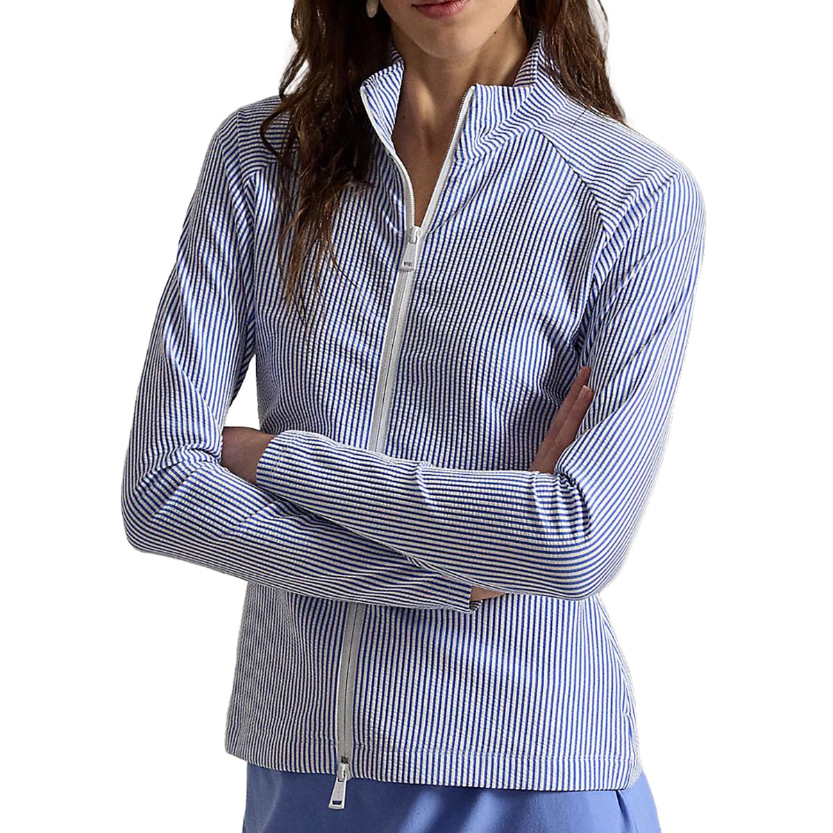 RLX シアサッカー モックネック ジップ ジャケット レディス(中間着