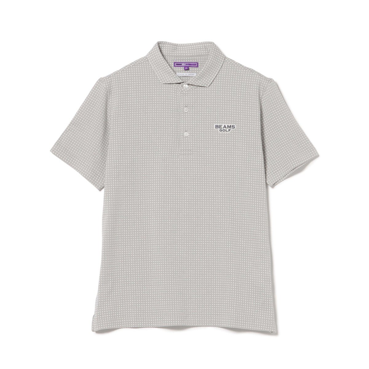 ビームスゴルフ BEAMS GOLF ギンガムチェックシャツ ポロシャツ PURPLE LABEL 変形ギンガムチェック ポロシャツ(半袖シャツ