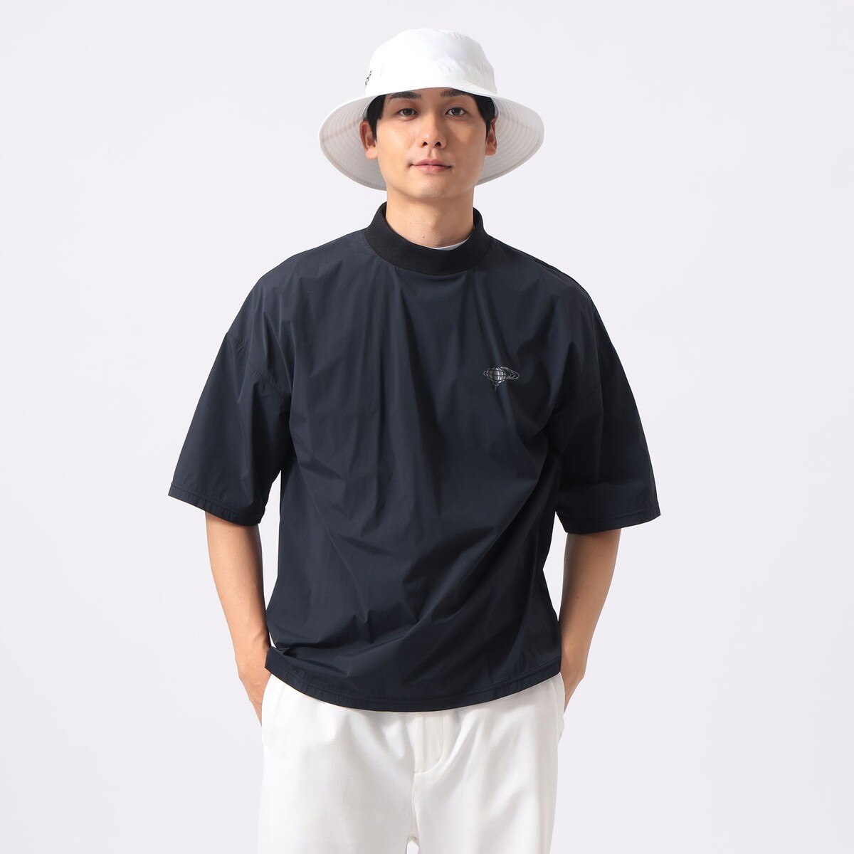 ORANGE LABEL ストレッチ ショートスリーブ モックネック ピステ