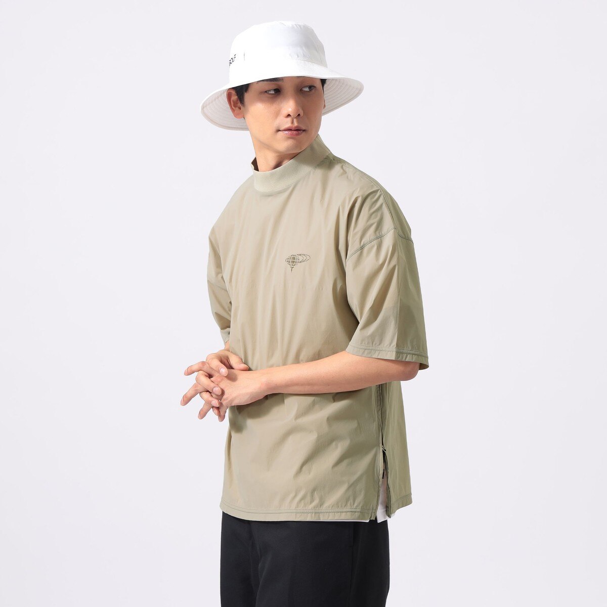 ORANGE LABEL ストレッチ ショートスリーブ モックネック ピステ