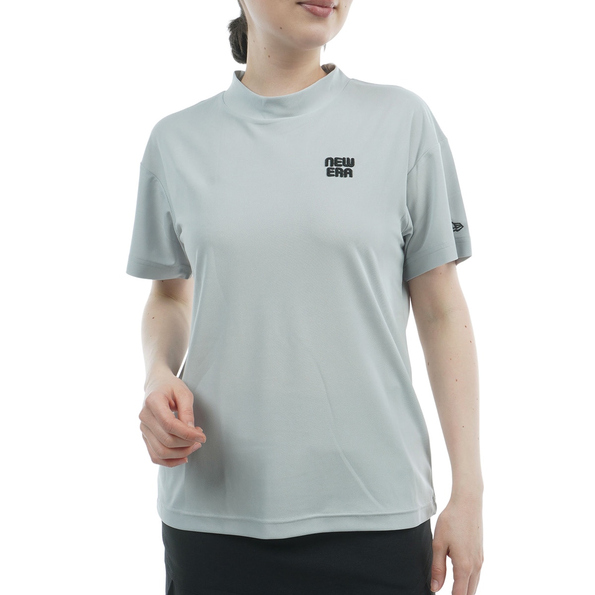 GFW LG EMB ミッドネック半袖Tシャツ レディス(半袖シャツ・ポロシャツ