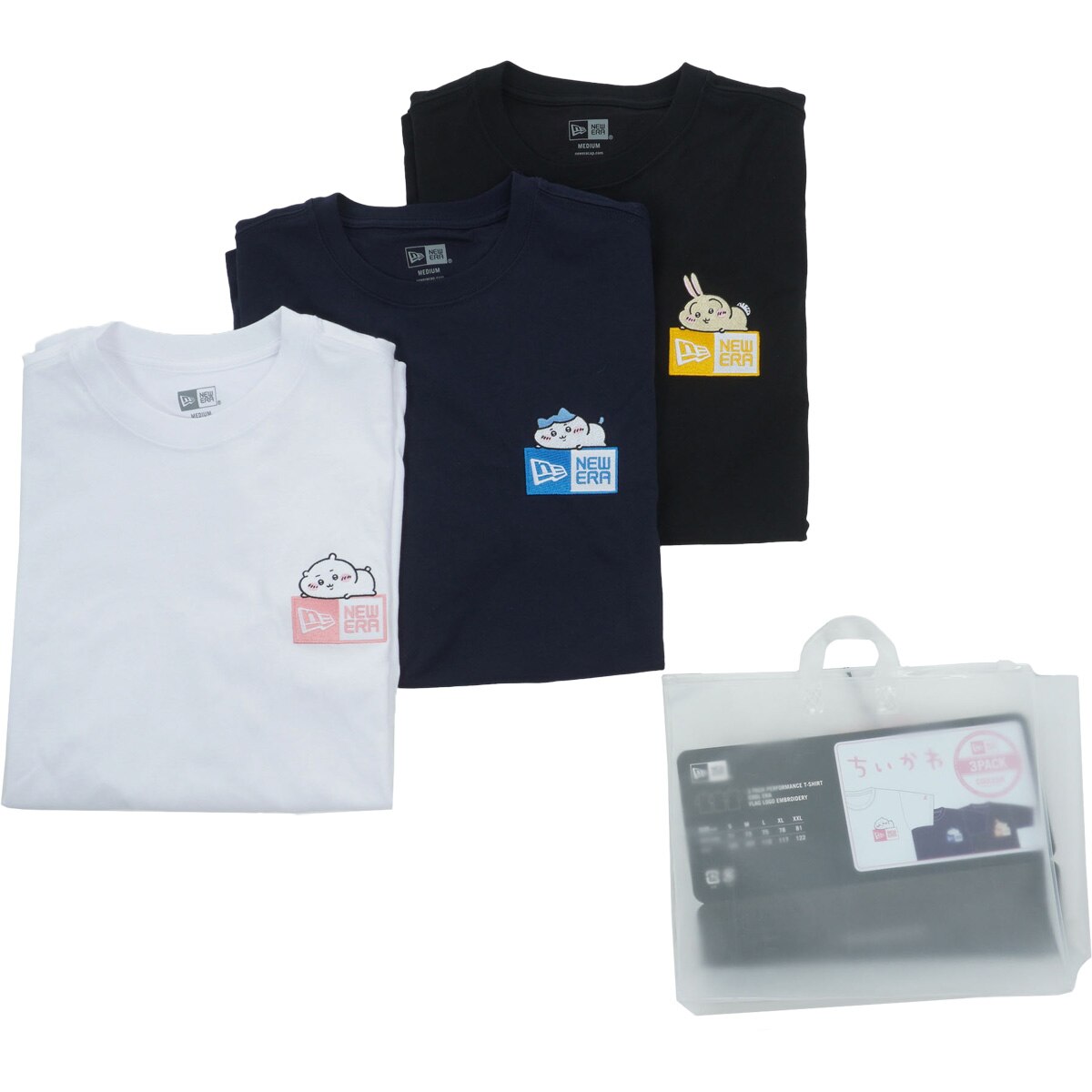 はるぼー☆ちいかわフジテレビコラボTシャツ3枚 ちいかわ PF 半袖Tシャツ 3枚セット レディス(半袖シャツ・ポロシャツ