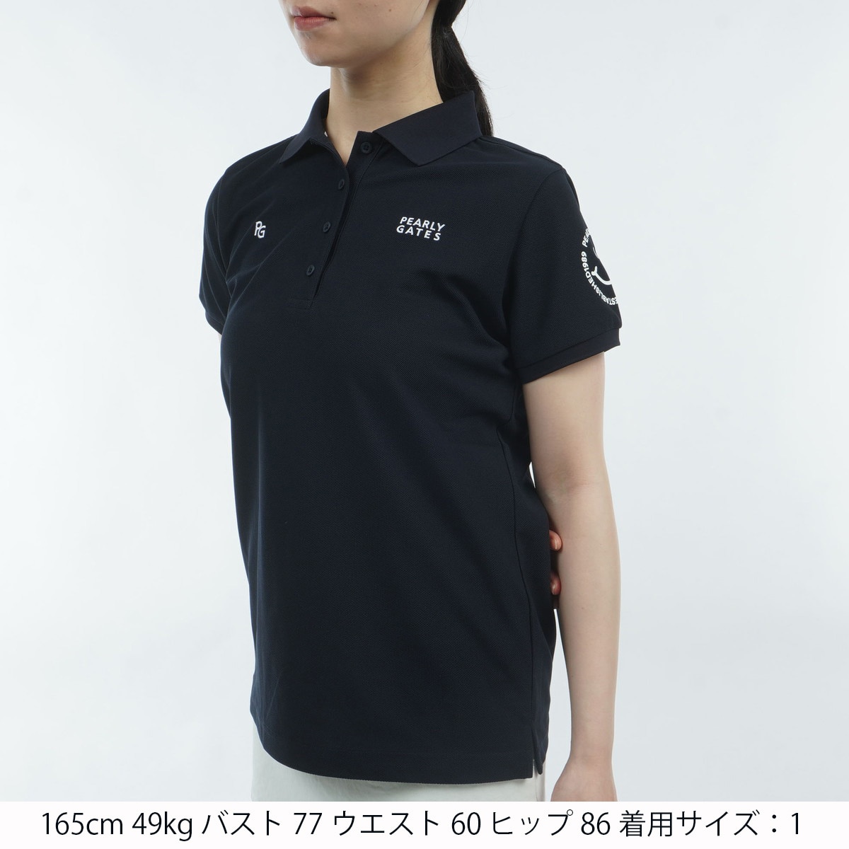 PGisPG ビッグ鹿の子 ストレッチ半袖ポロシャツ レディス(半袖シャツ