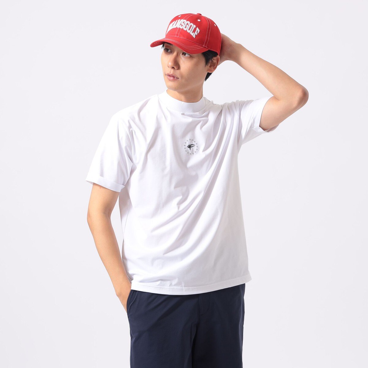ORANGE LABEL シルバースターロゴ モックネックシャツ(半袖シャツ