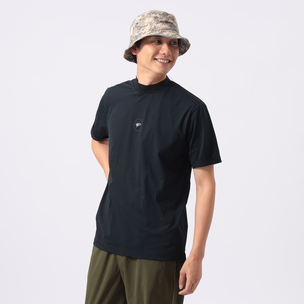 ORANGE LABEL シルバースターロゴ モックネックシャツ(半袖シャツ