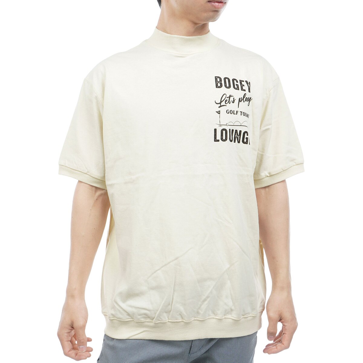 フラッグロゴ モックネック半袖シャツ(半袖シャツ・ポロシャツ)|BOGEY