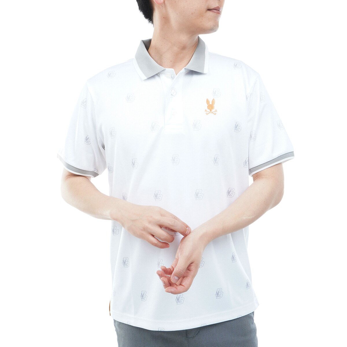 GOLF カレッジモノグラムプリント 半袖ポロシャツ(半袖シャツ