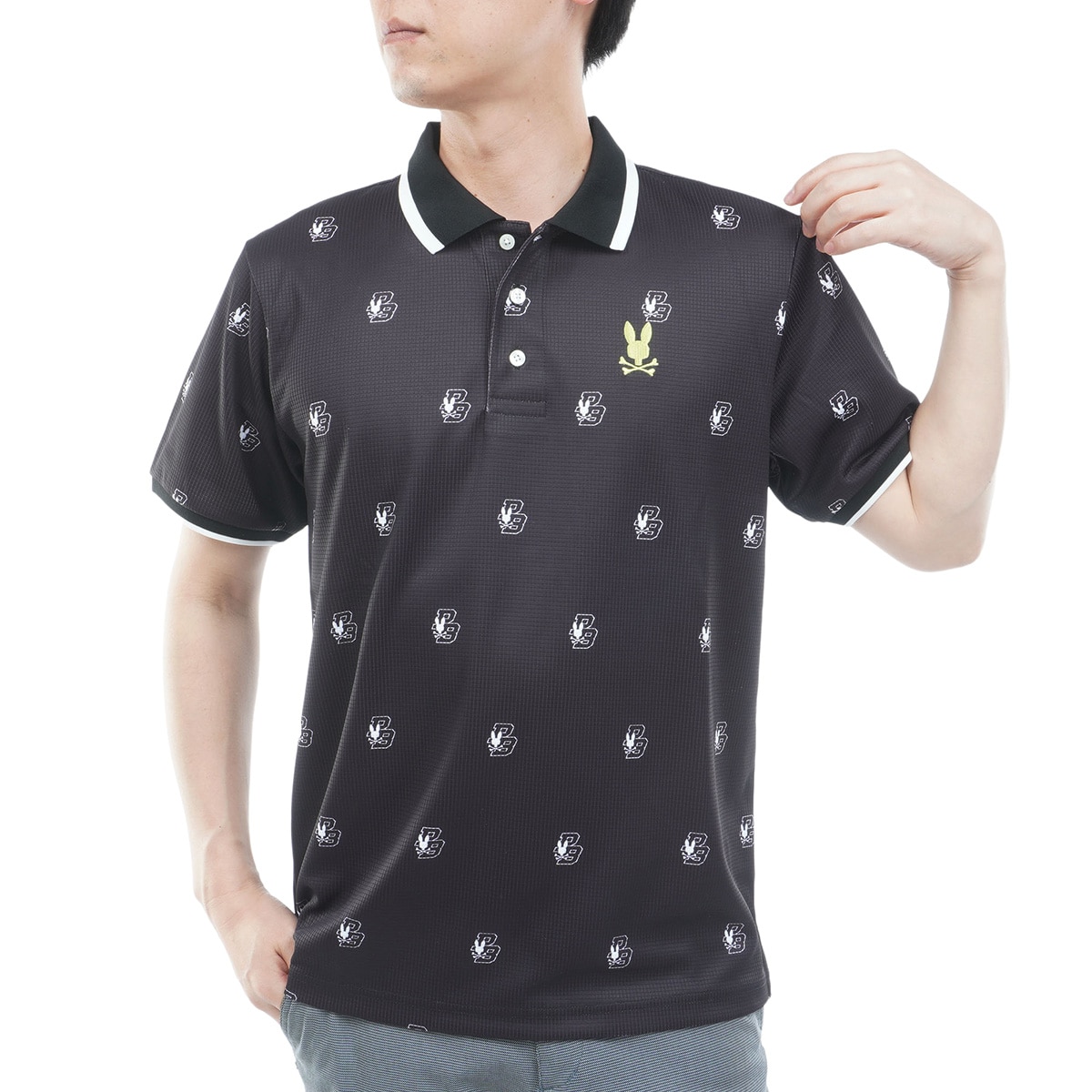 GOLF カレッジモノグラムプリント 半袖ポロシャツ(半袖シャツ