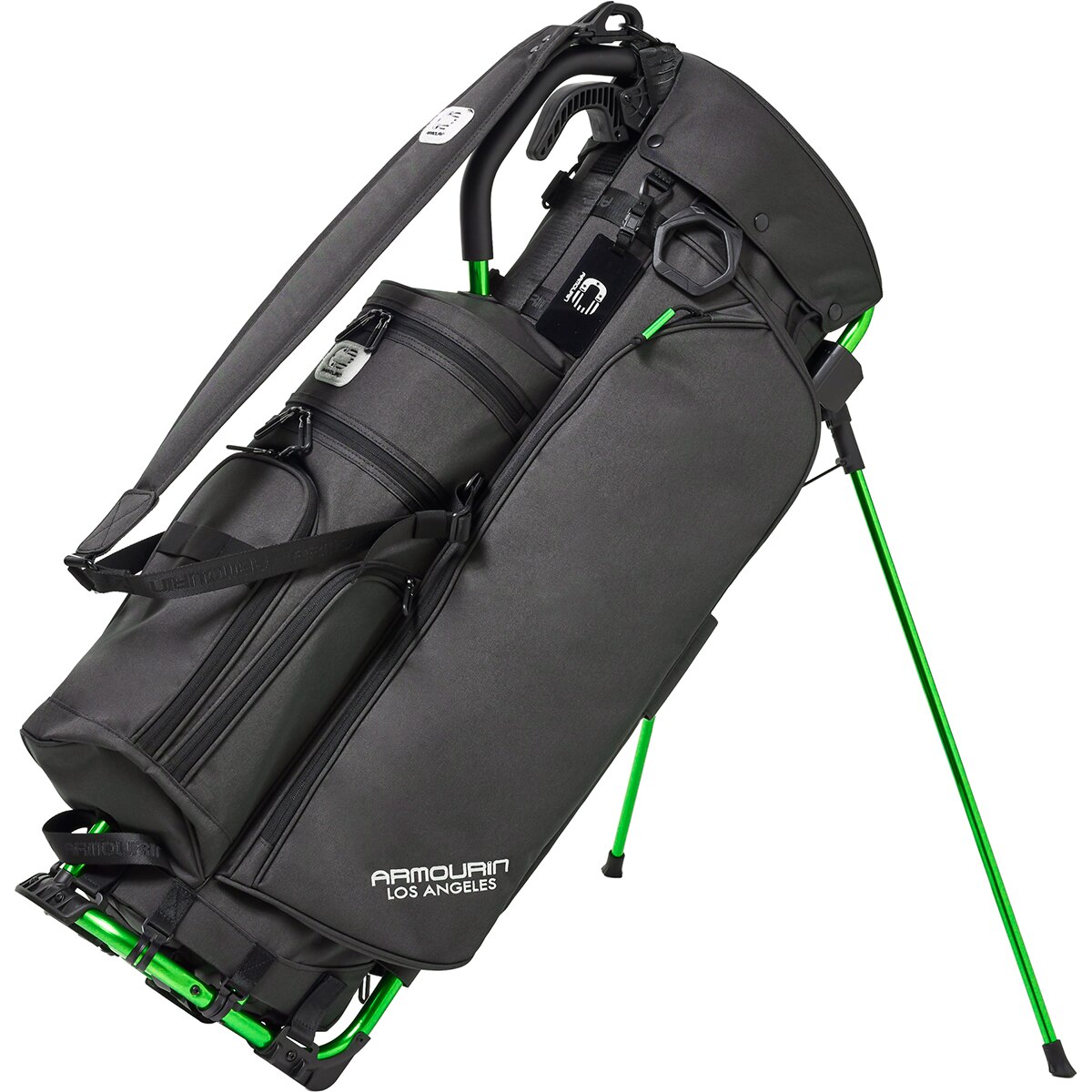 PRO MODEL 9.0 GREEN FRAME スタンドキャディバッグ(【男性】キャディ
