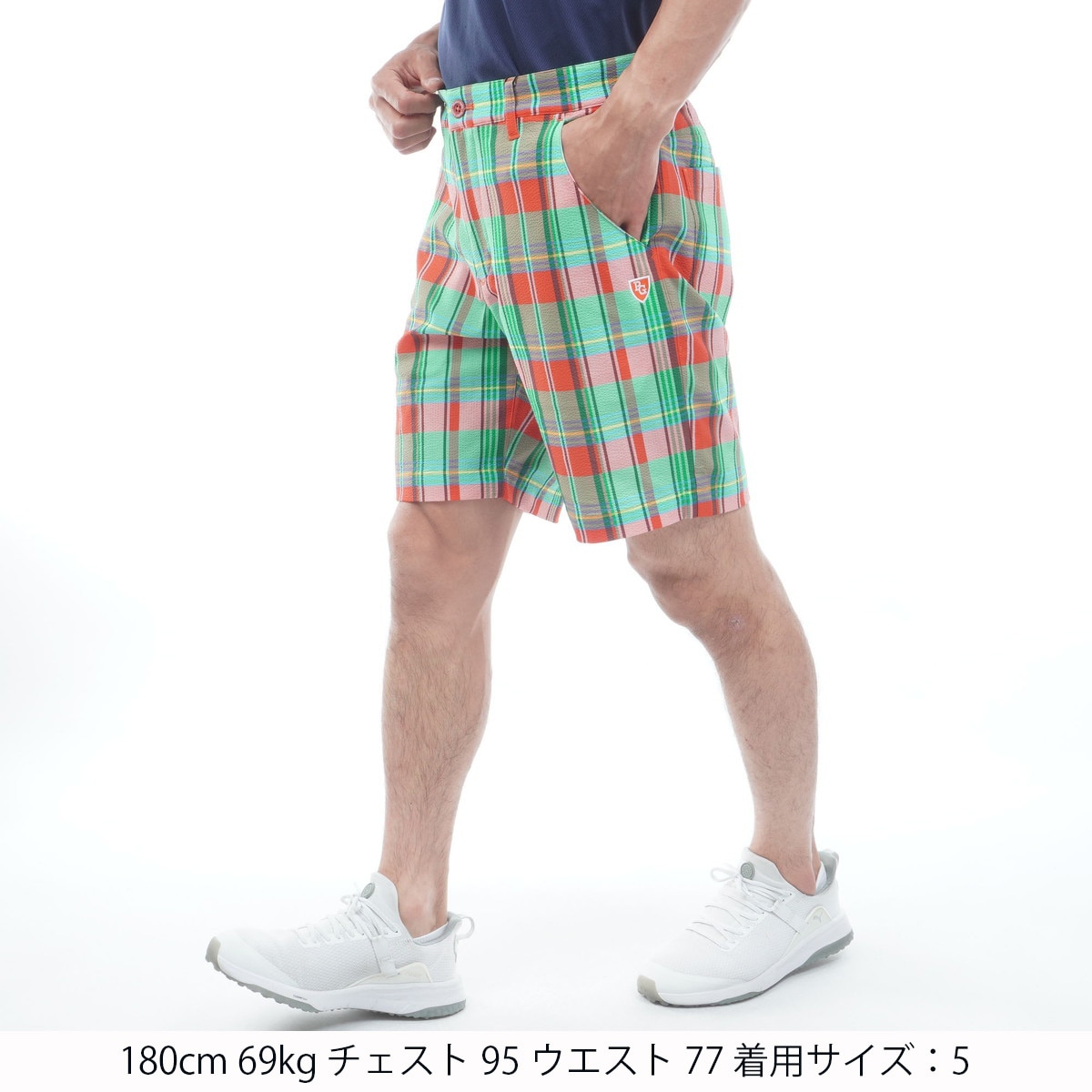 マドラスチェック ストレッチサッカーショートパンツ(ハーフパンツ